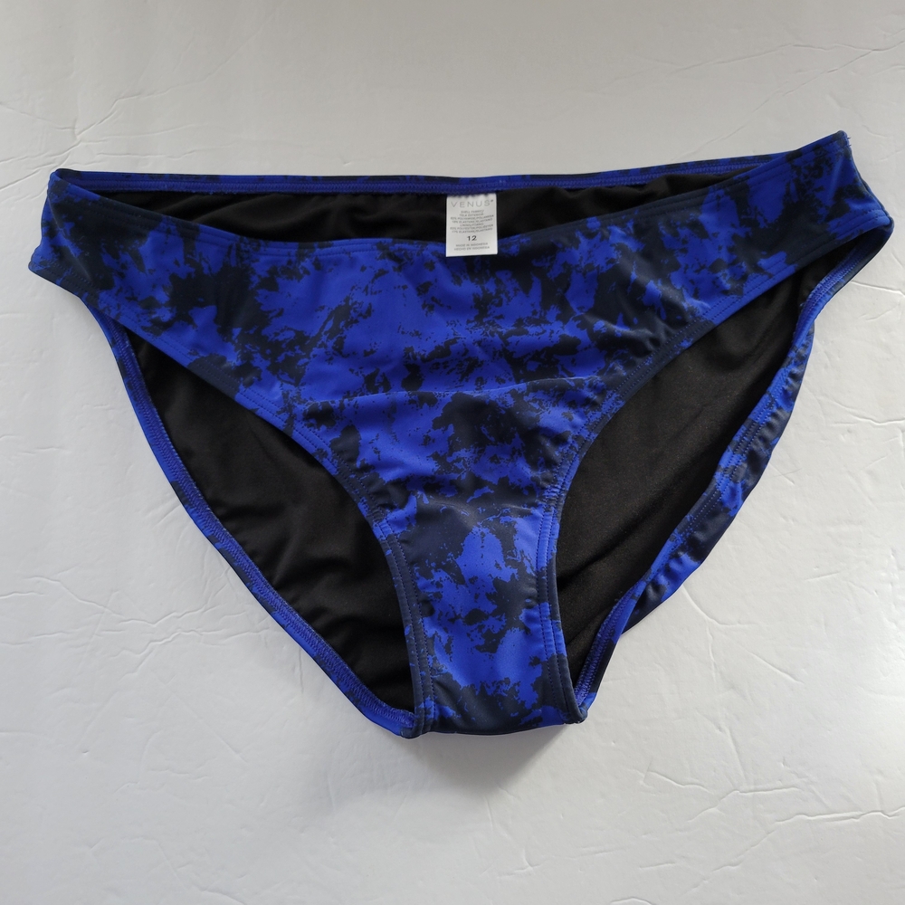 VENUS NEW Black and Blue Bikini Bottom